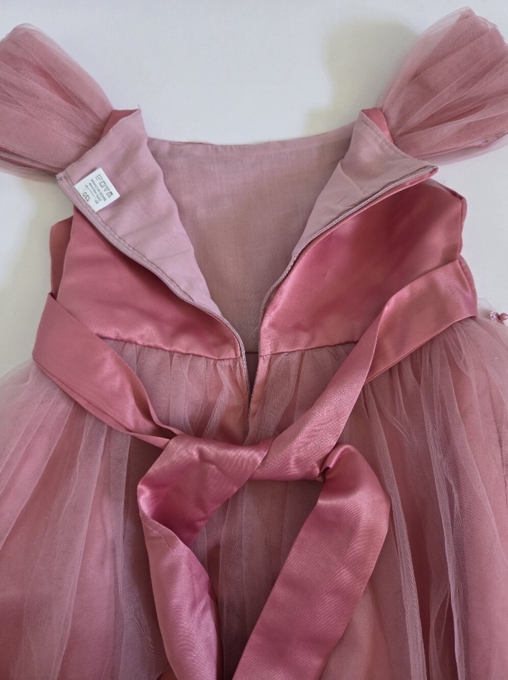 Girls 6T Ball Gown Flower girl Wedding dress formal dress pink embroidery floral - Picture 10 of 13